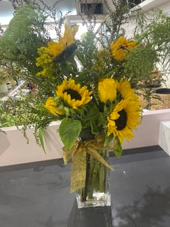 Sunshine & Smiles — Sunflower Vase Arrangement